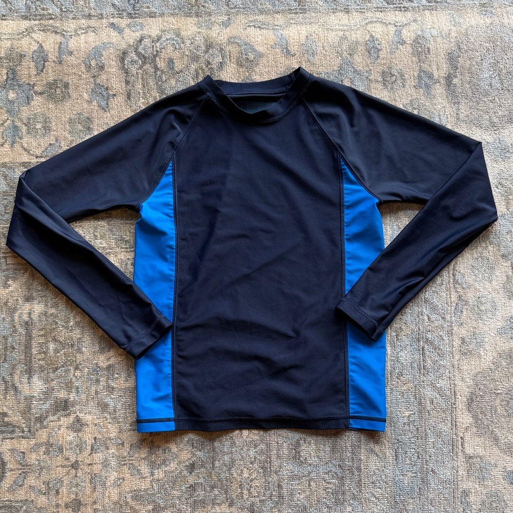 Crewcuts Navy UPF 50+ Swim Rashgaurd - L